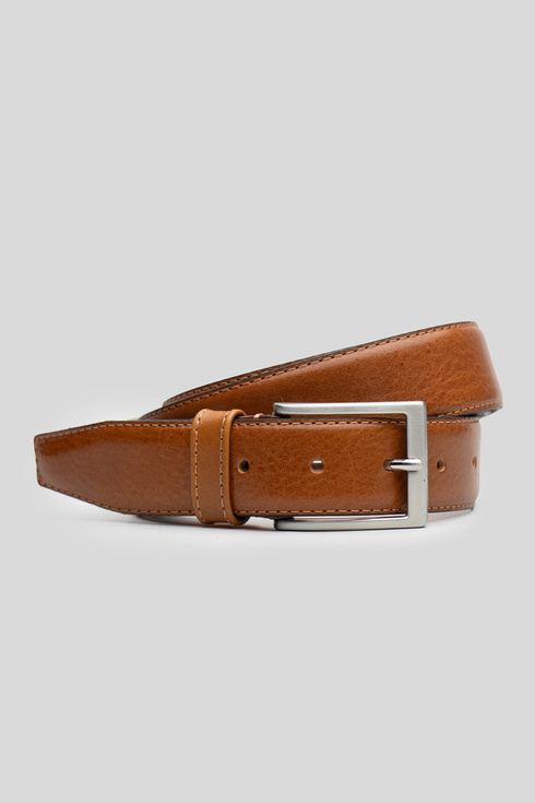 Cognac Calf Leather Belt