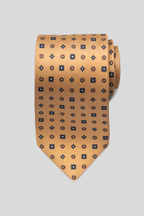 Gold Silk Medallion Tie