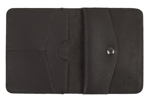Brown Pocket wallet matt with coin case