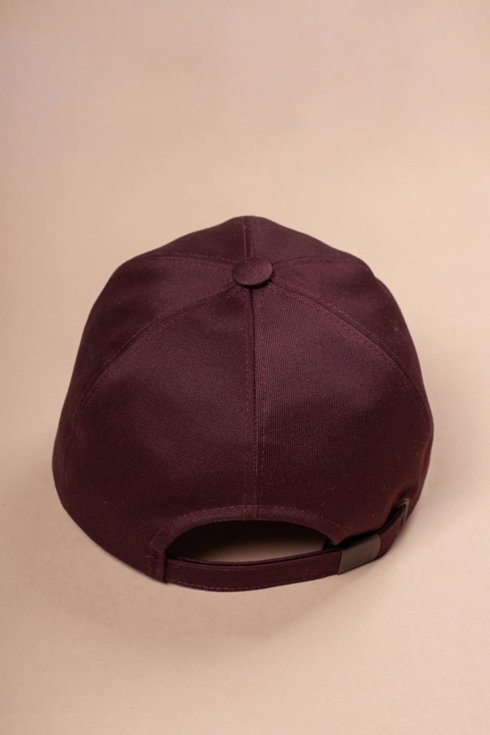 Burgundy baseball cap