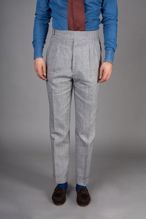 Gray Linen Trousers "Alfred"