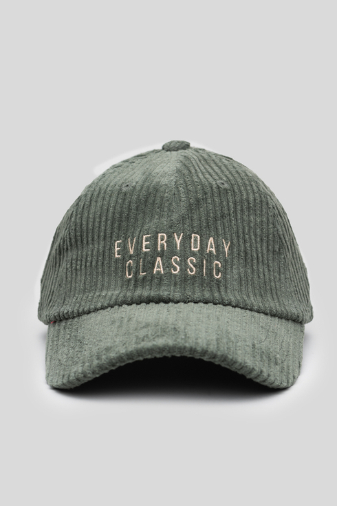 Green corduroy baseball caps 'Everyday Classic'