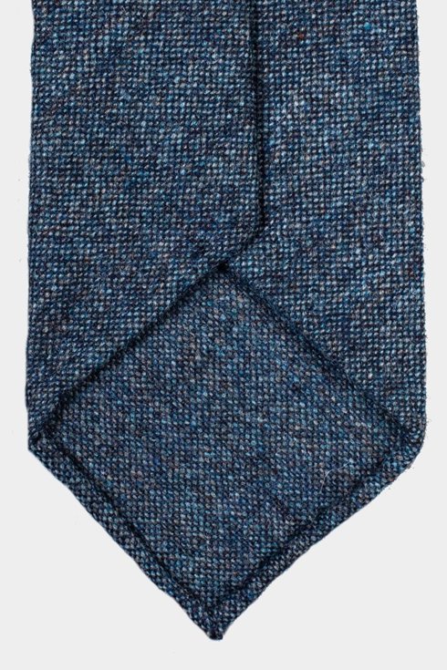 Grey untipped woolen tie 