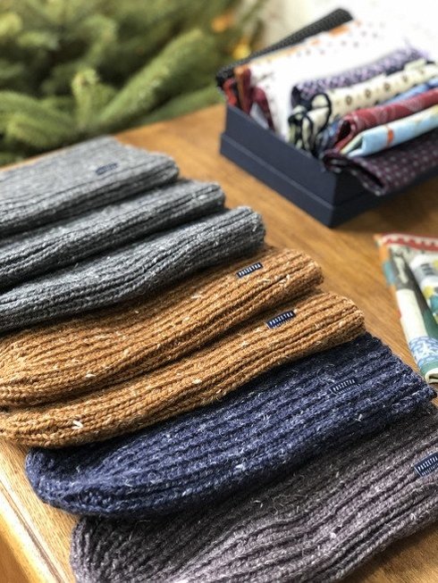 Hand-knit gray beanie