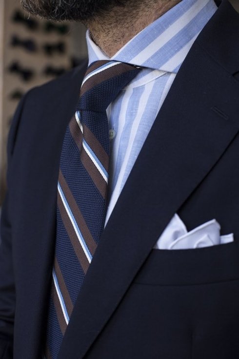Navy blue classic suit 'Fred' 100% wool VBC