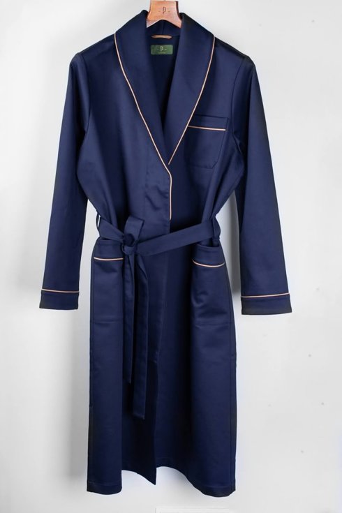 Navy dressing gown