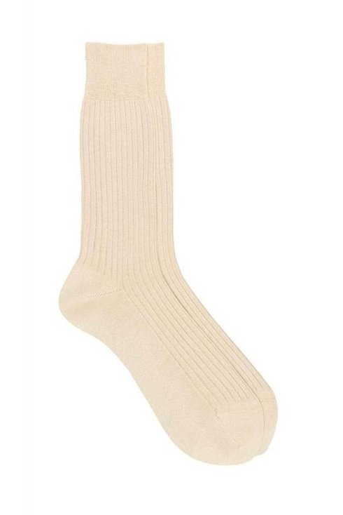 Ribbed 100% Mercerized Cotton Socks - Fil D'écosse