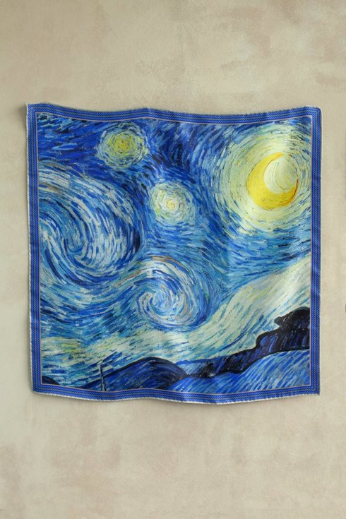 Silk scarf  "The Starry Night" Van Gogh