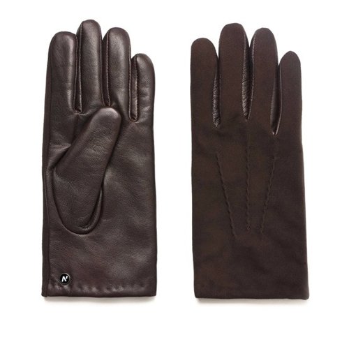 Suede gloves with cashmere lining