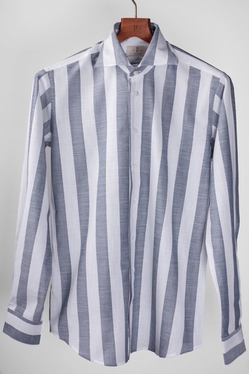 Summer navy striped Albini shirt