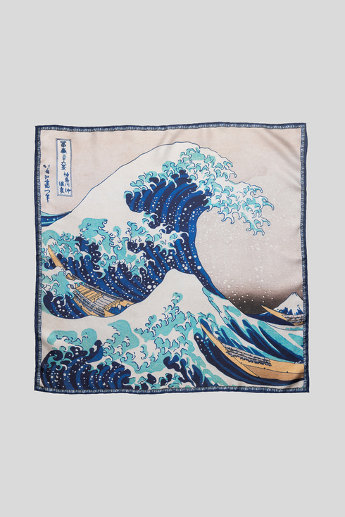 'The Great Wave' Hokusai Katsushika Square Scarf
