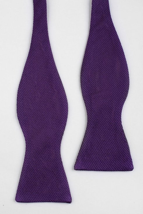 Violet grenadine silk bow tie