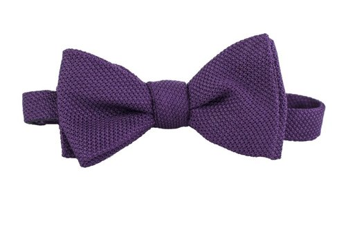 Violet grenadine silk bow tie