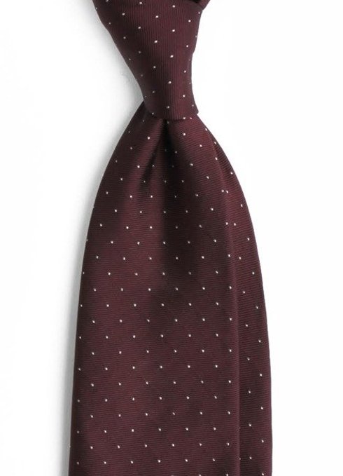 silk tie with silver dots