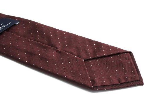 silk tie with silver dots