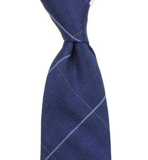 untipped silk&linen tie