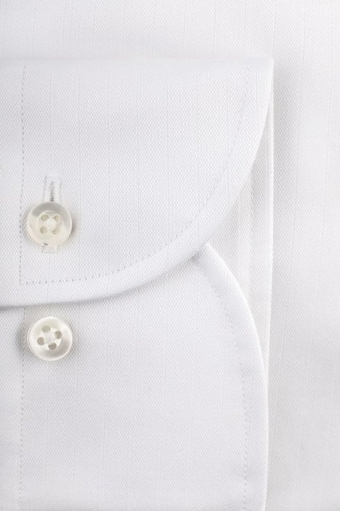 white delicate stripes formal shirt with spread collar  Albini