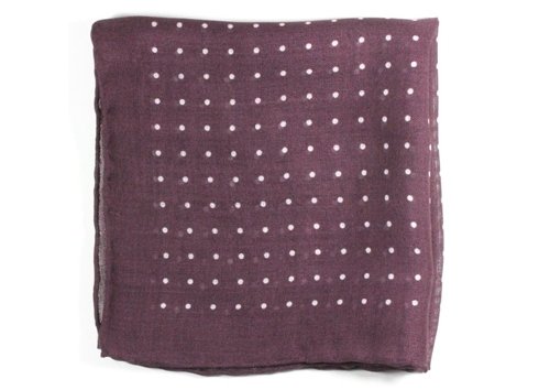 wool & silk polka dots pocket square