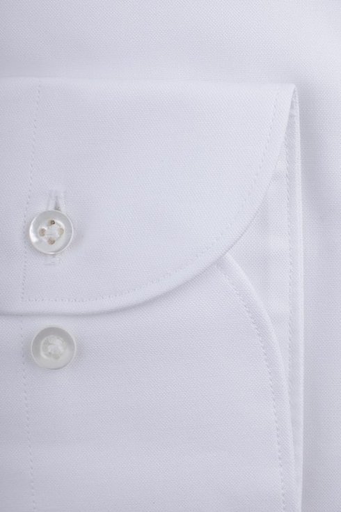 Biała koszula z neapolitańskim wszyciem rękawa  Albini