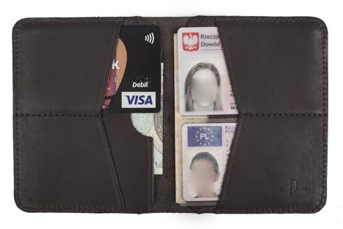 Brązowy matowy portfel 