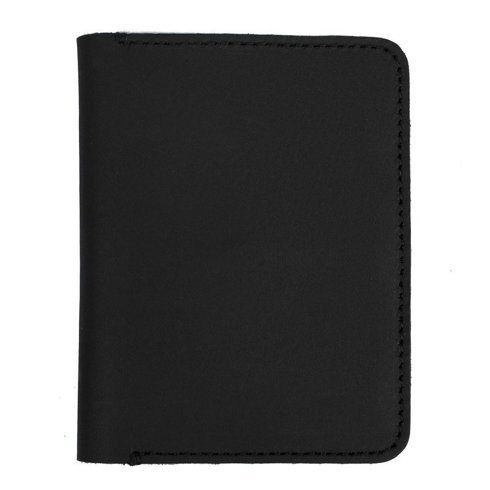 Czarny portfel typu pocket wallet z bilonówką