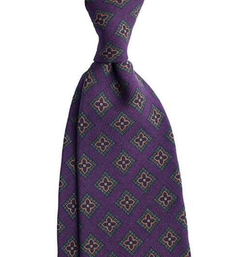 krawat bez podszewki wool challis